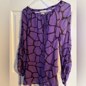 Michael Kors, size Medium. Lightweight shear cover blouse